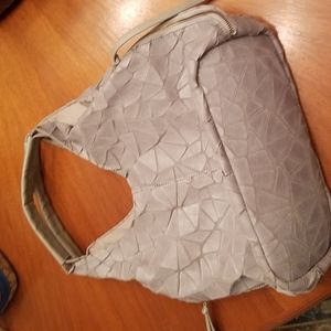 Joy Susan gray vegan patchwork hobo! SO FUN!!!